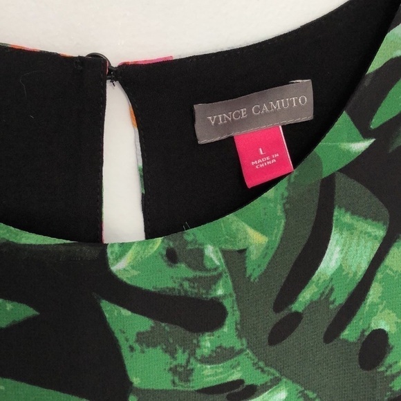 Vince Camuto Havana Bright Floral Black Overlay Sleeveless Maxi Dress Size L - Picture 2 of 10